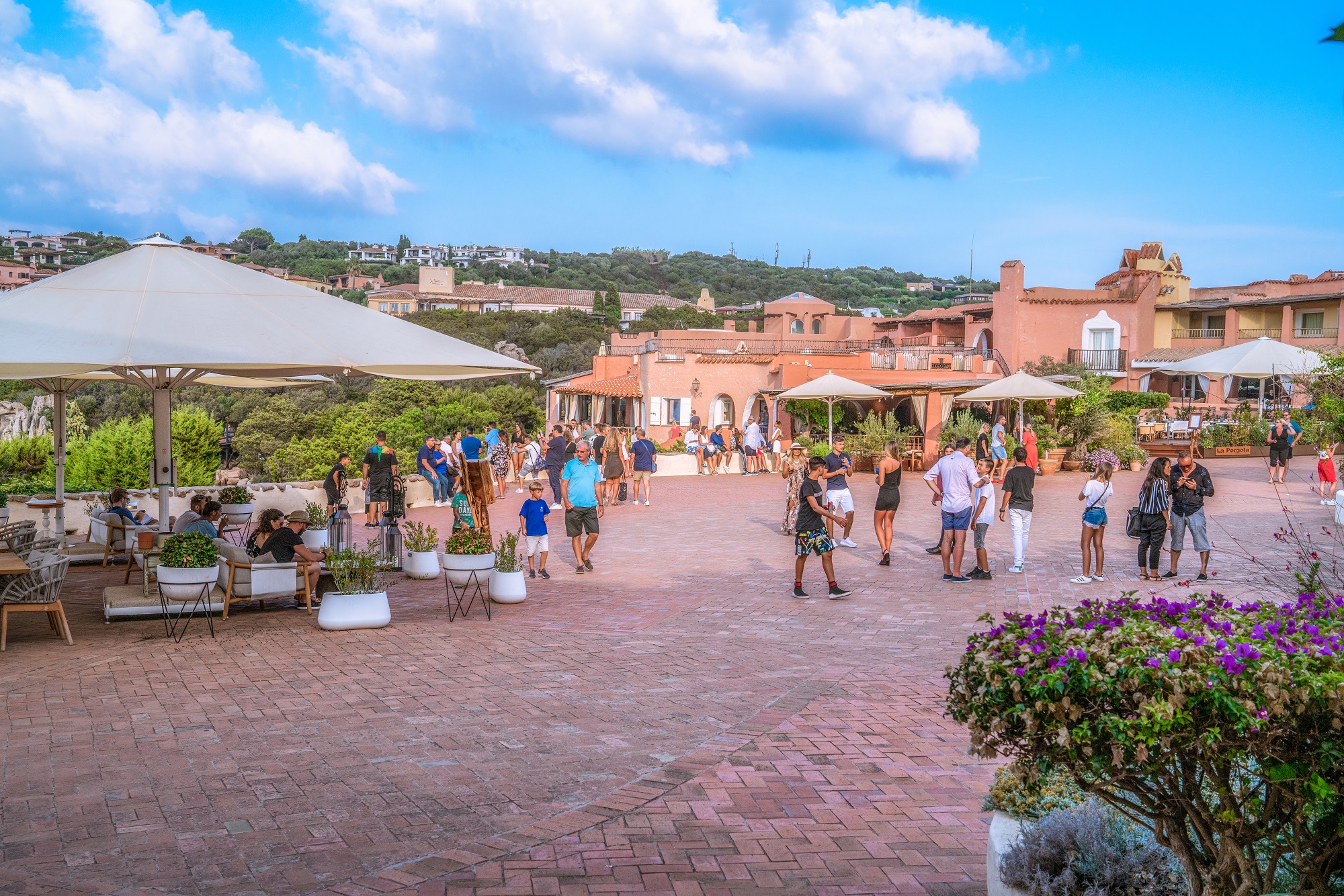 La piazzetta centrale di Porto Cervo, Arzachena