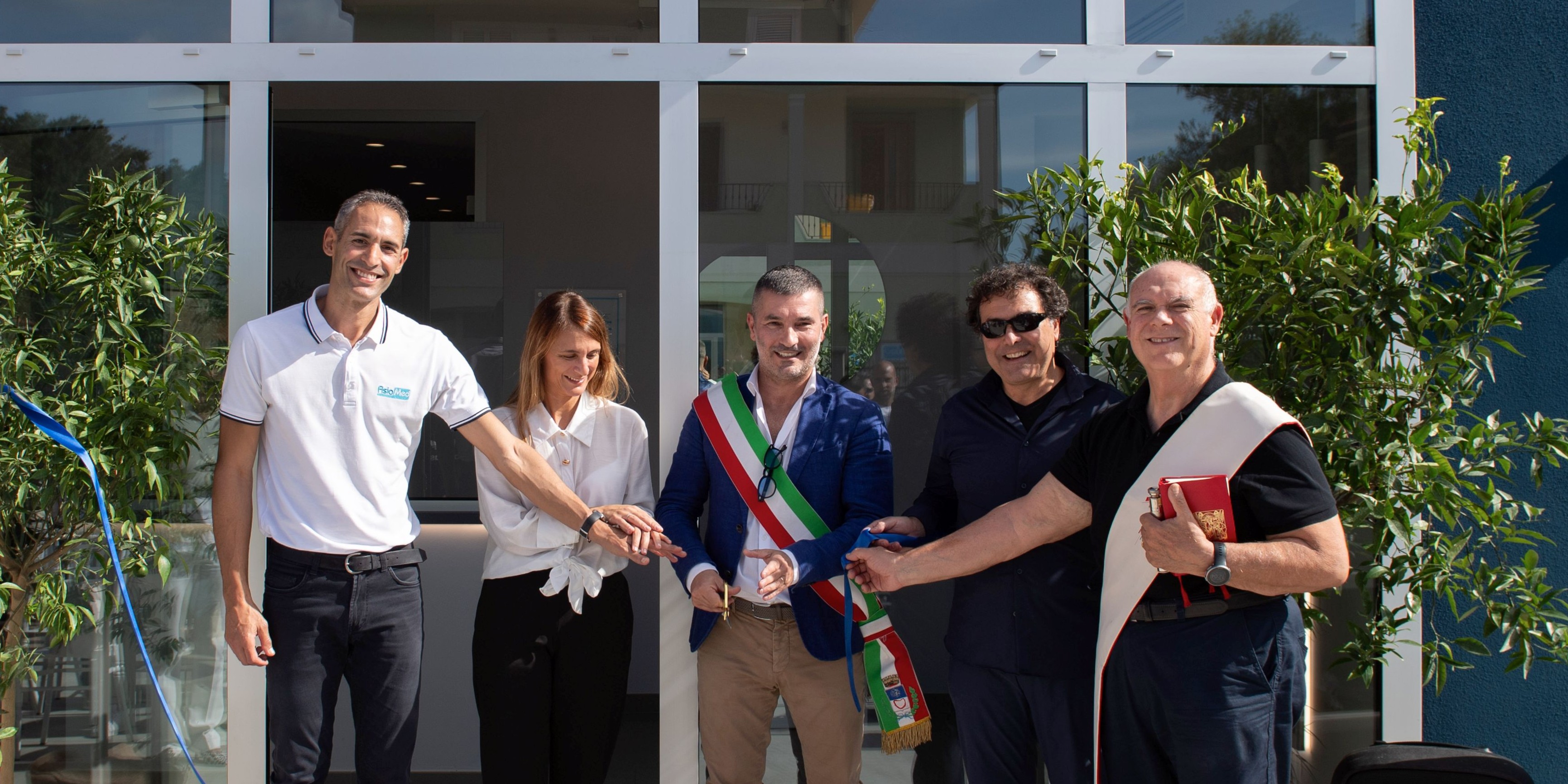 Inaugurazione piscina per riabilitazione con il vicesindaco Alessandro Malu