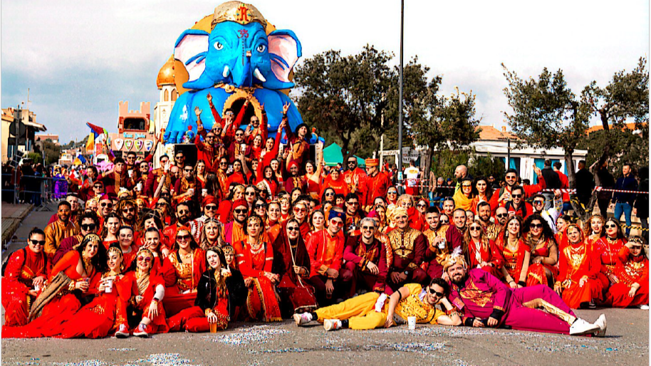 Carnevale Arzachenese 2025. Carro vincitore Bollywood