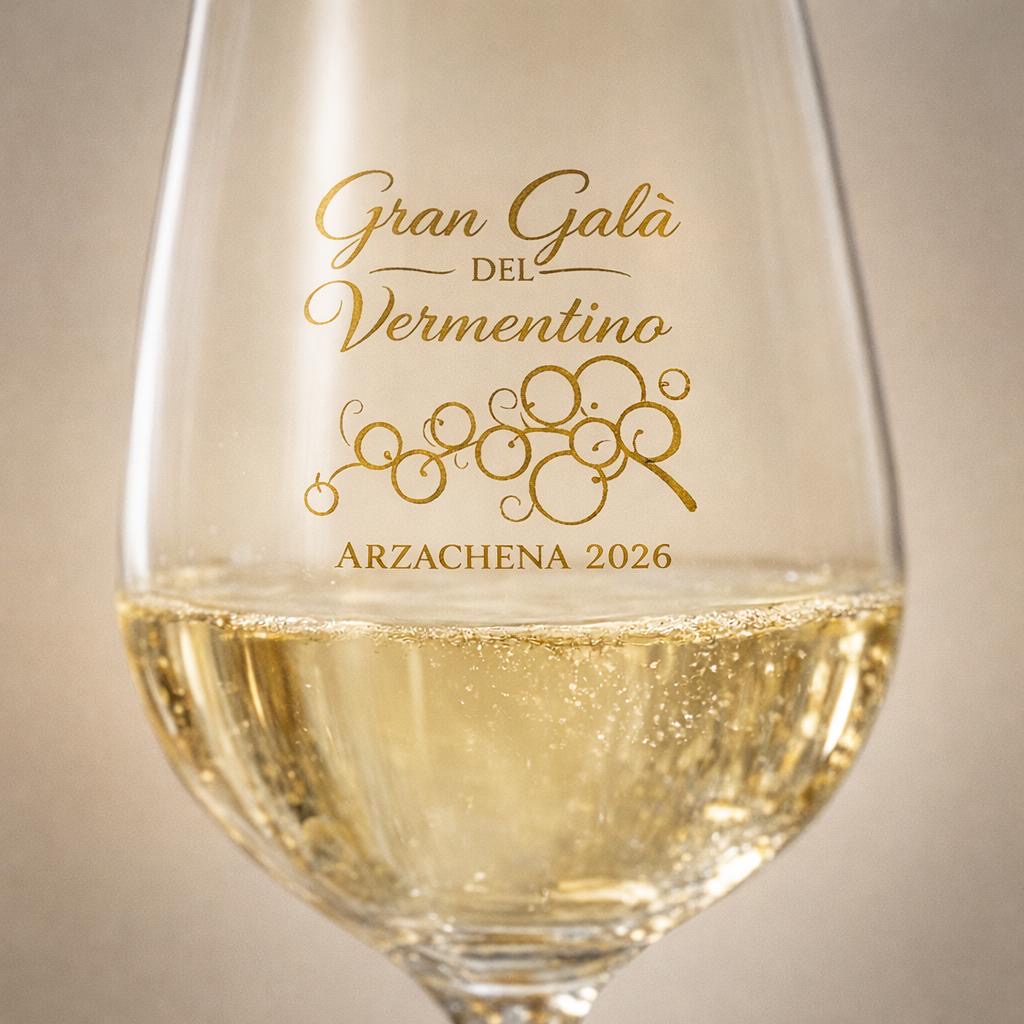 Calice personalizzato del Gran Galà del vermentino ad Arzachena