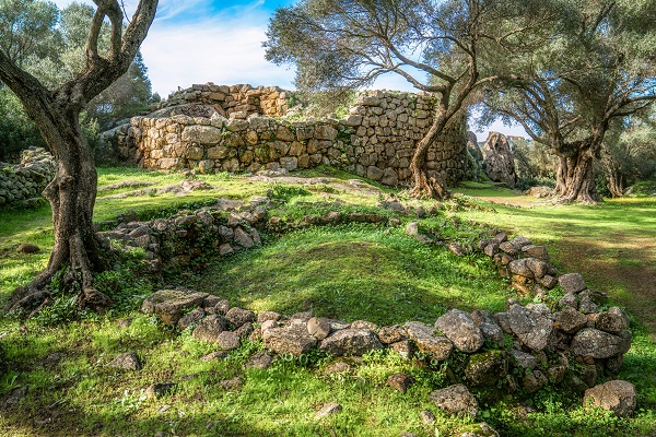 immagine del Nuraghe Albucciu e del boschetto circostante ad Arzachena